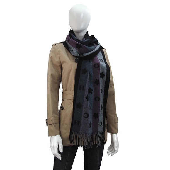 Coach Stars Striped Print Muffler - Picture 2 of 6